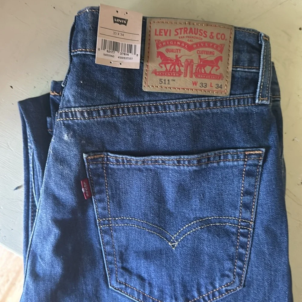 LEVI’S 511 SLIM Stretch Dark Wash Jeans, size Men’s 33X34 - Picture 6 of 6